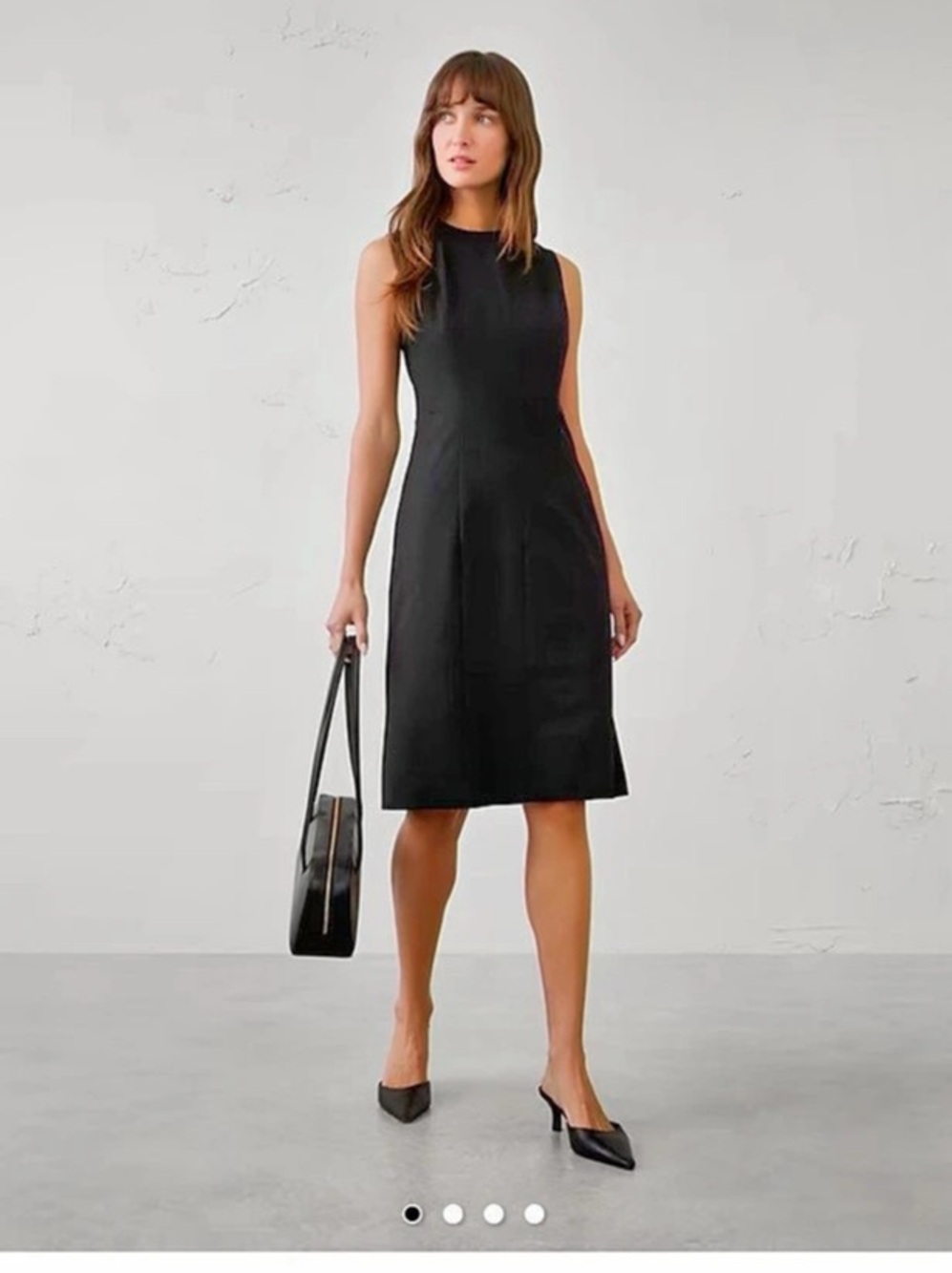 Banana Republic Knee-Length Sheath Dress Black Polyester Size 6 NWT
